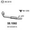 VW 357253091M Exhaust Pipe